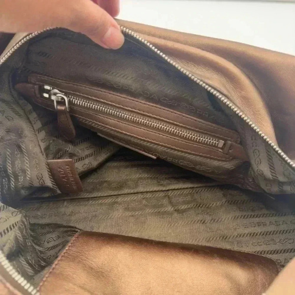 PRADA Rovere Mordore Nappa Leather Bauletto - Picture 15 of 16